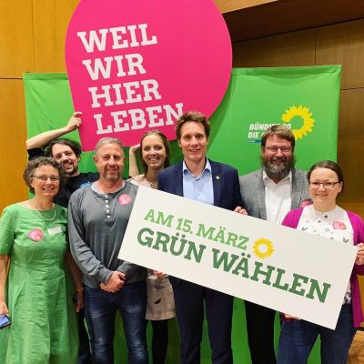 Günter Räder Landratskandidat für Ostallgäu mit Ludwig Hartmann und den Delegierten bei der LDK in Lindau