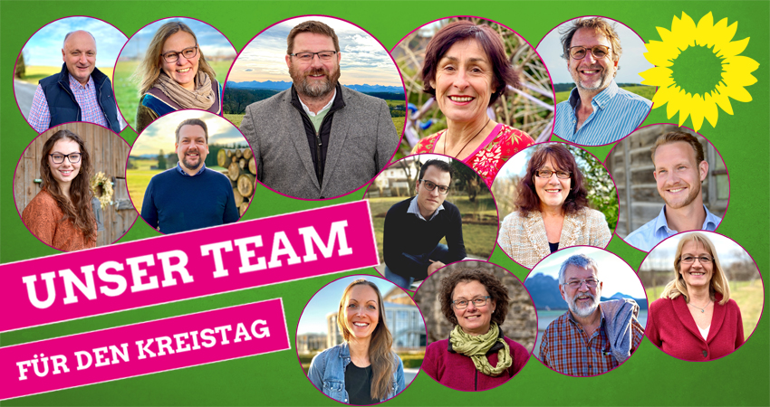 Kandidaten Kreistag Liste Bündnis 90 / Die Grünen