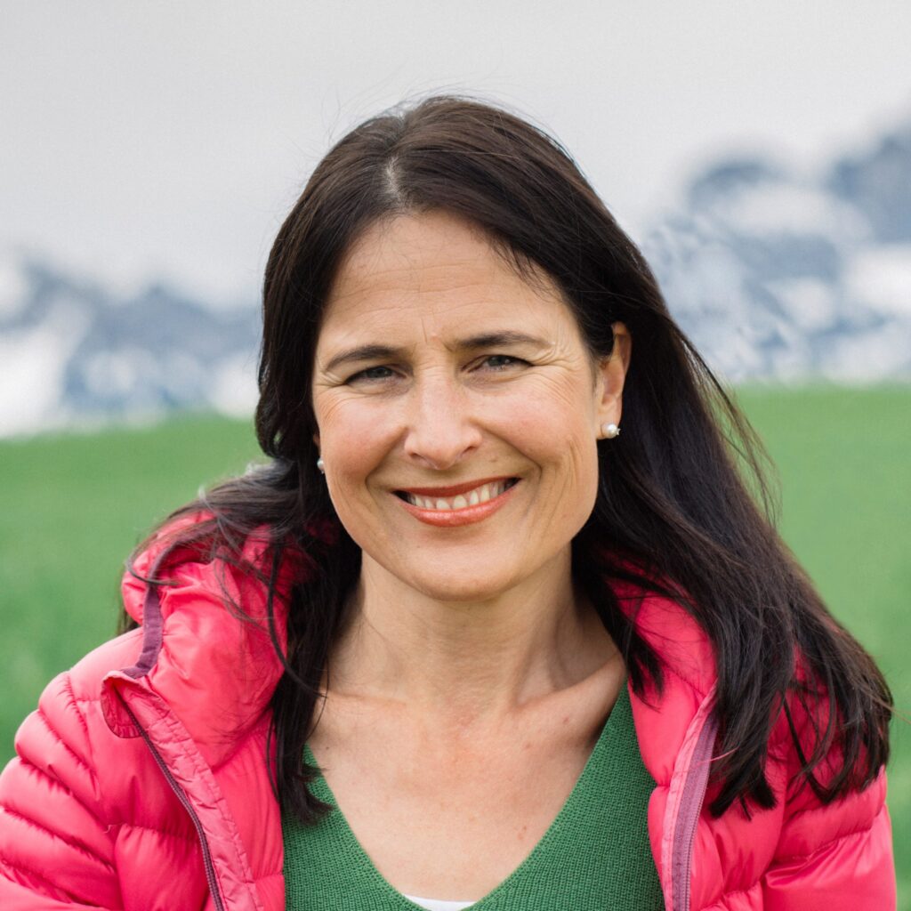 Christina Haubrich vor Bergen